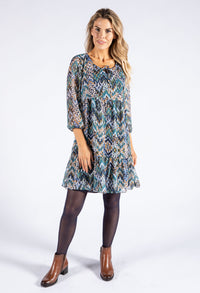 Natural Geo Print Dress