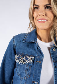 Pocket Bling Denim Jacket