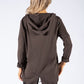 Open Ribbed Detail Hoodie