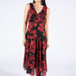 Red Floral Sleeveless Dress