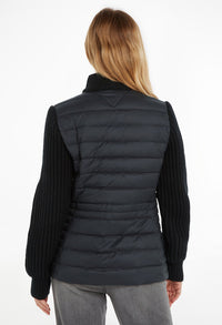 Knit Sleeve Padded Coat