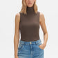 Paleyla High Neck Ribbed Sleeveless Top