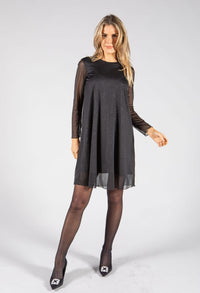 Long Sleeve Sparkle Short Dress