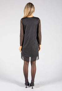 Long Sleeve Sparkle Short Dress