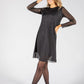 Long Sleeve Sparkle Short Dress