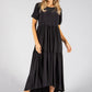 Tiered Hem Midi Dress