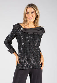 Bardot Sequin Top