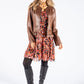 Frill Hemline Vintage Leather Jacket