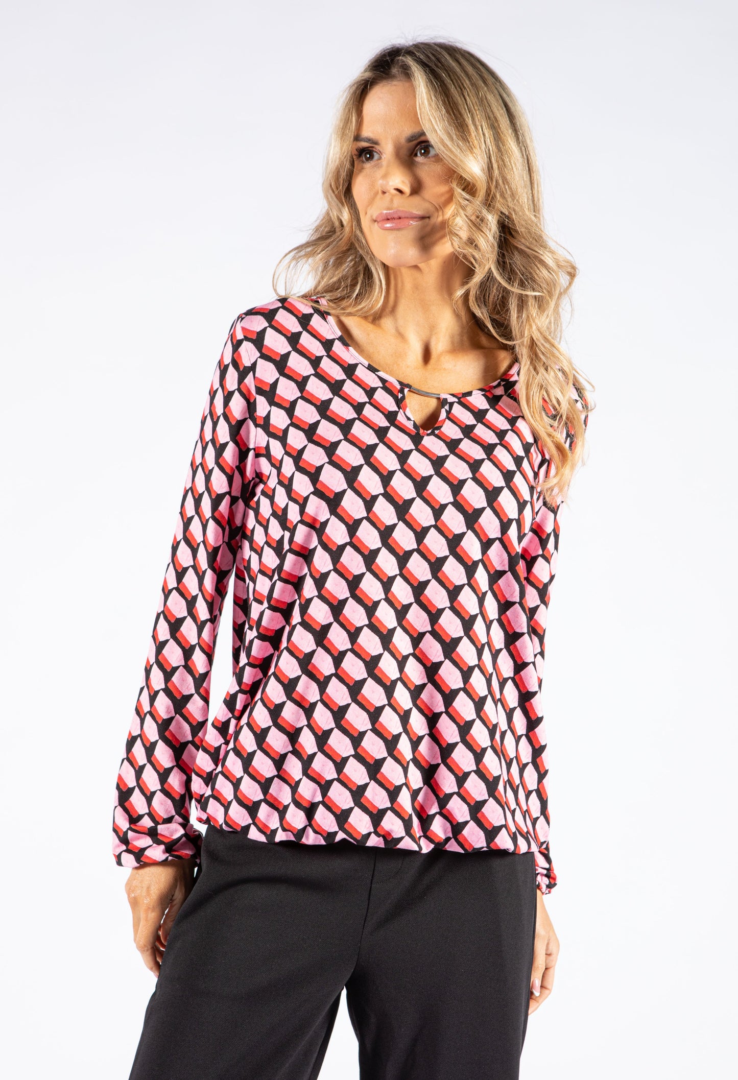 Keyhole Neckline Top