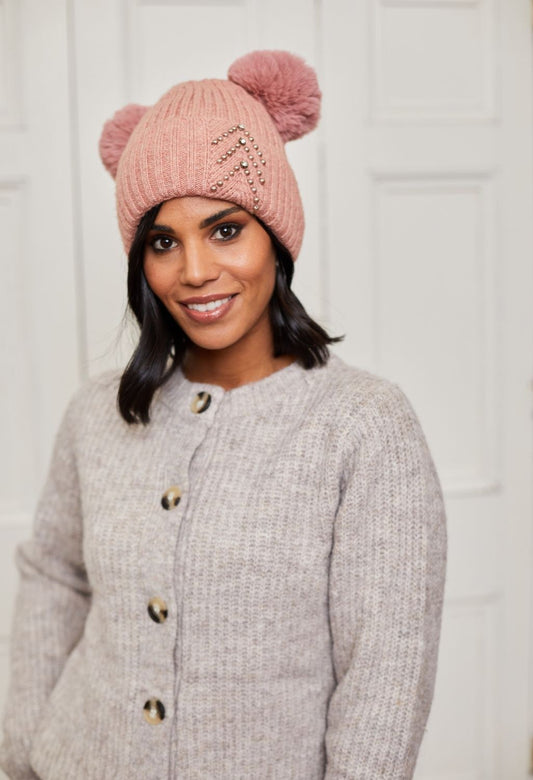 Double Pom Pom Hat