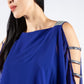 Royal Blue Diamante Sleeve Top