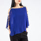 Royal Blue Diamante Sleeve Top