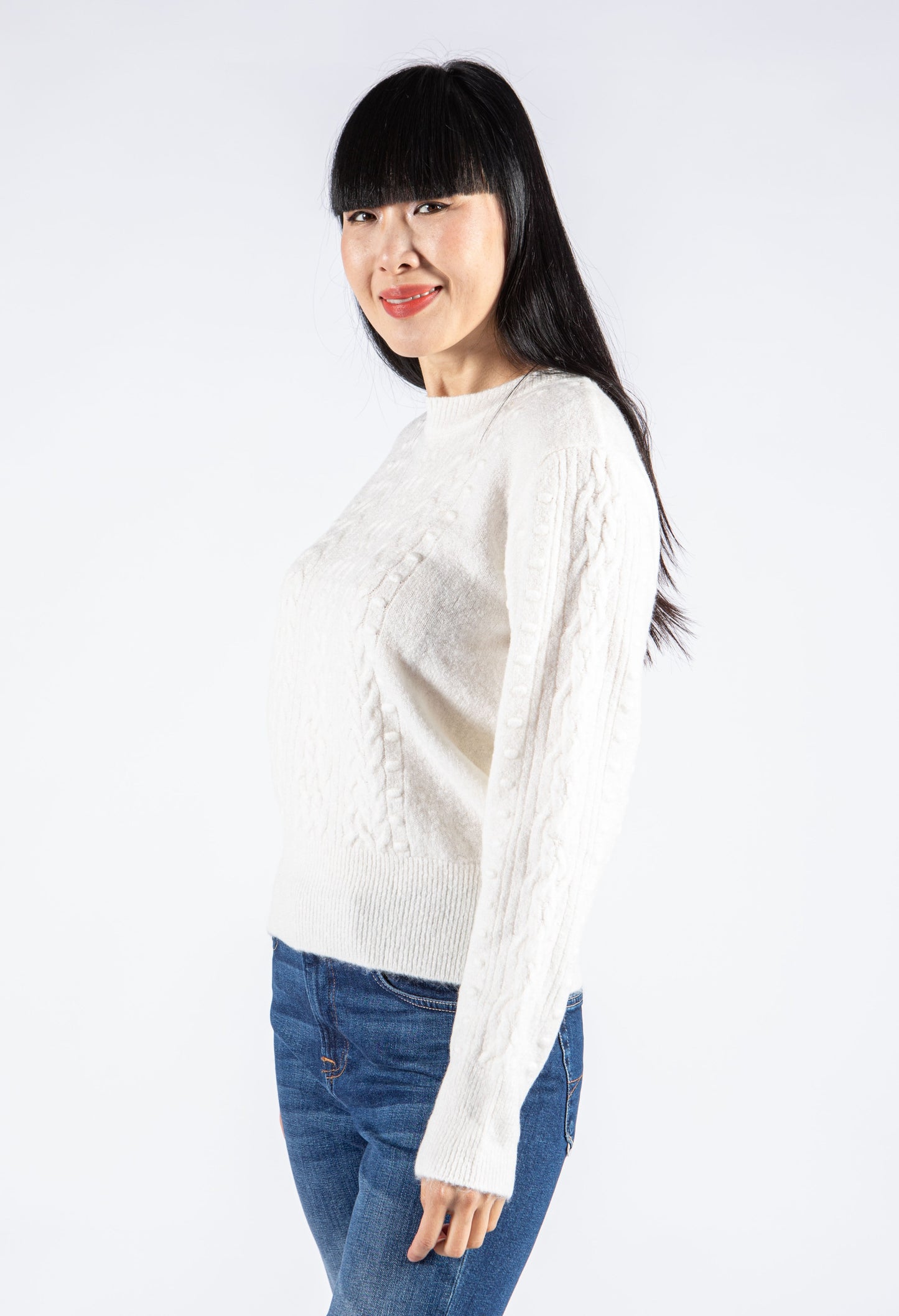 Cable Knit Bobble Pullover