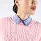 Pinstripe Diamante Collar Bib