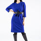 Royal Blue Faux Belted Dress