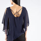 Diamante Strap Chiffon Top