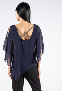 Diamante Strap Chiffon Top