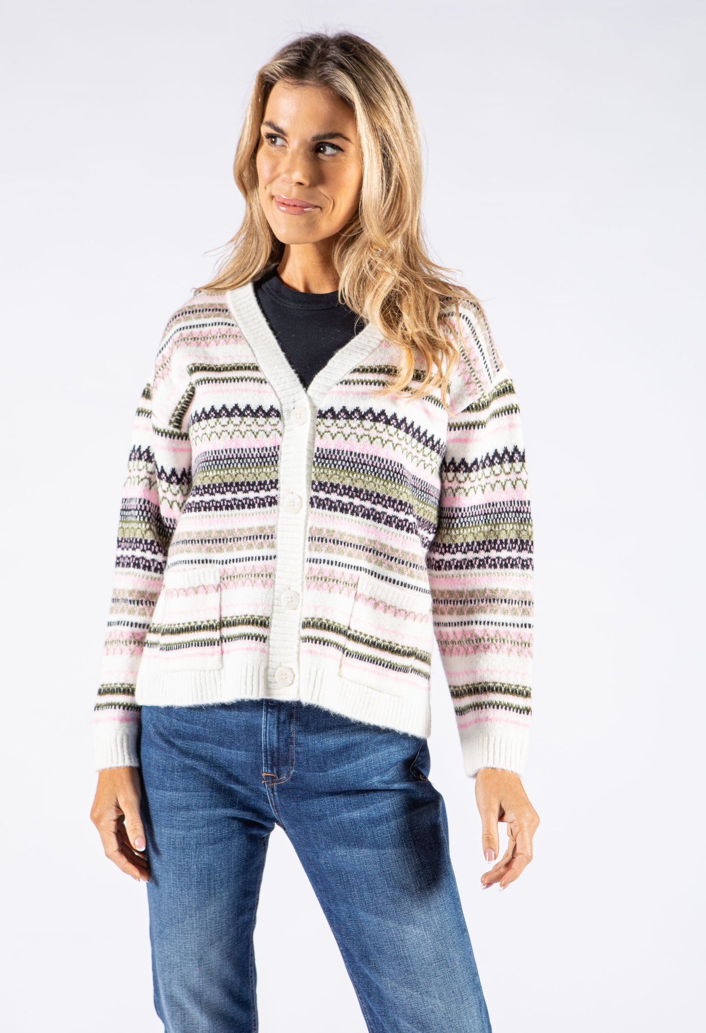 Fair Isle Knit Cardigan