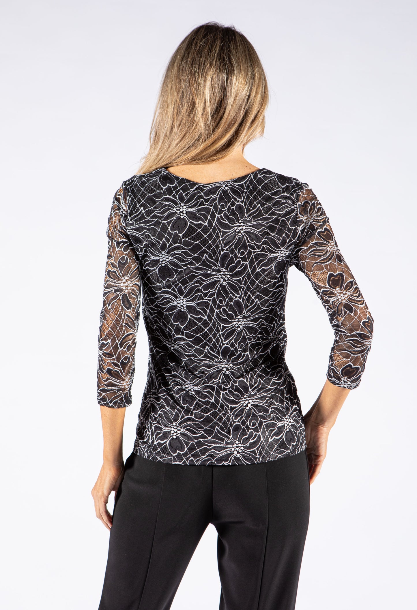 Floral Lace Detail Top