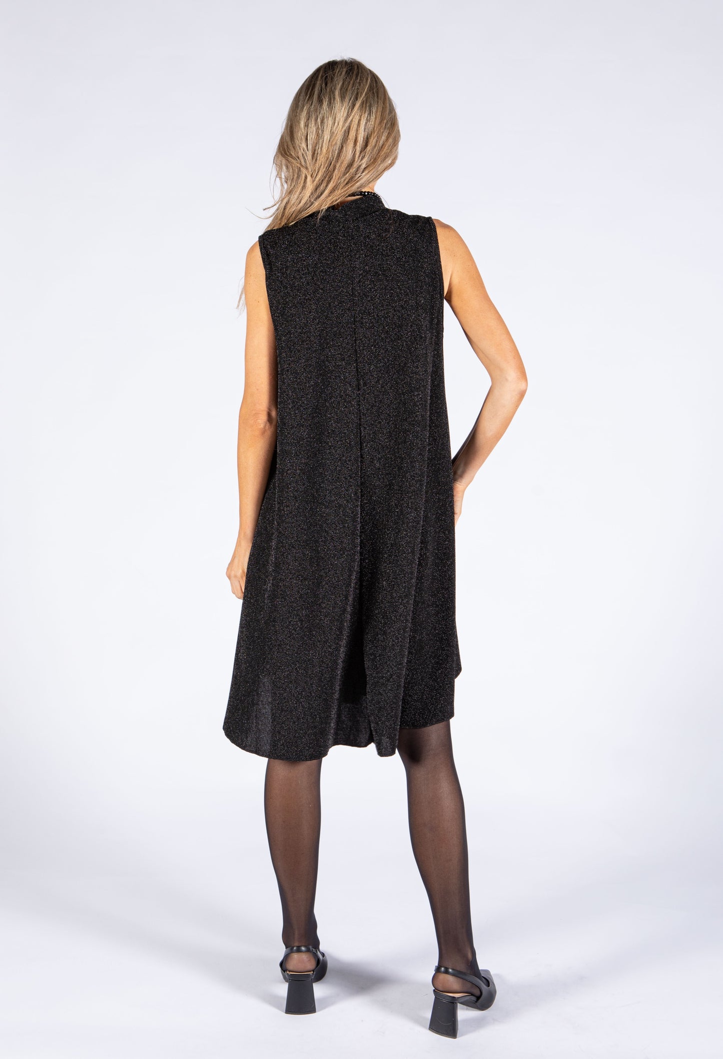 Lurex V Neckline Dress