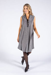 Lurex V Neckline Dress