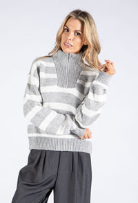 Quarter Zip Knit Pullover-1