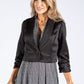 Ruched Sleeve Cropped Blazer