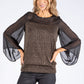 Lurex Flow Sleeve Top