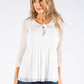 Plisse Pleat Sparkle Top