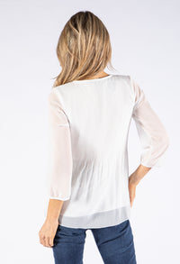 Plisse Pleat Sparkle Top