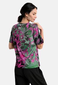 Shirt Dark Flowers Top