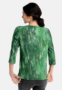 Shirt Green Waves Top