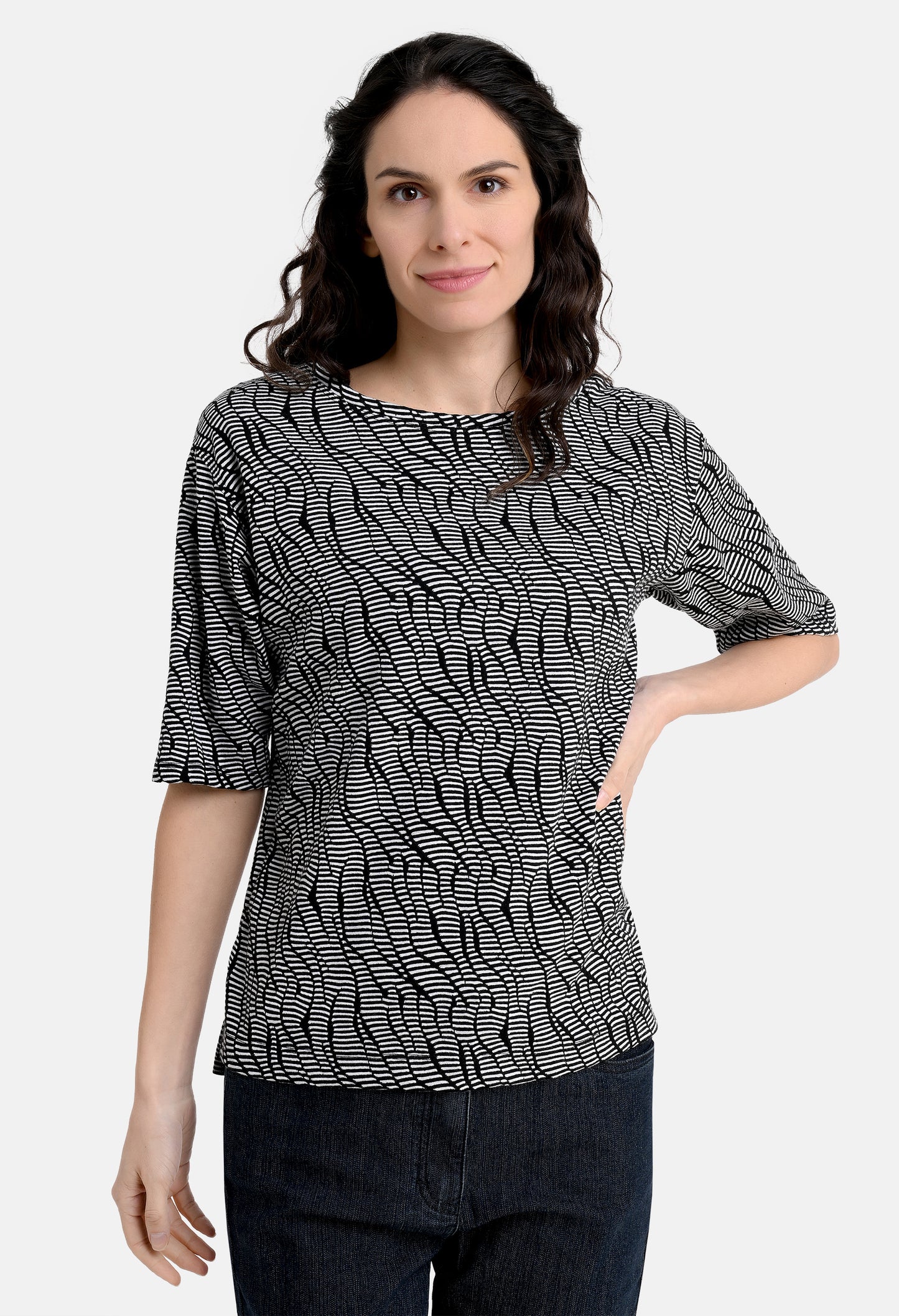 Shirt Jacquard Stripes Top