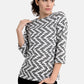 Shirt Jacquard Wave Print Top