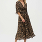 Midi Wrap Animal-print Dress