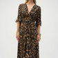 Midi Wrap Animal-print Dress