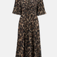 Midi Wrap Animal-print Dress