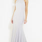 Silver Halter Neck Long Dress