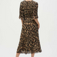 Midi Wrap Animal-print Dress