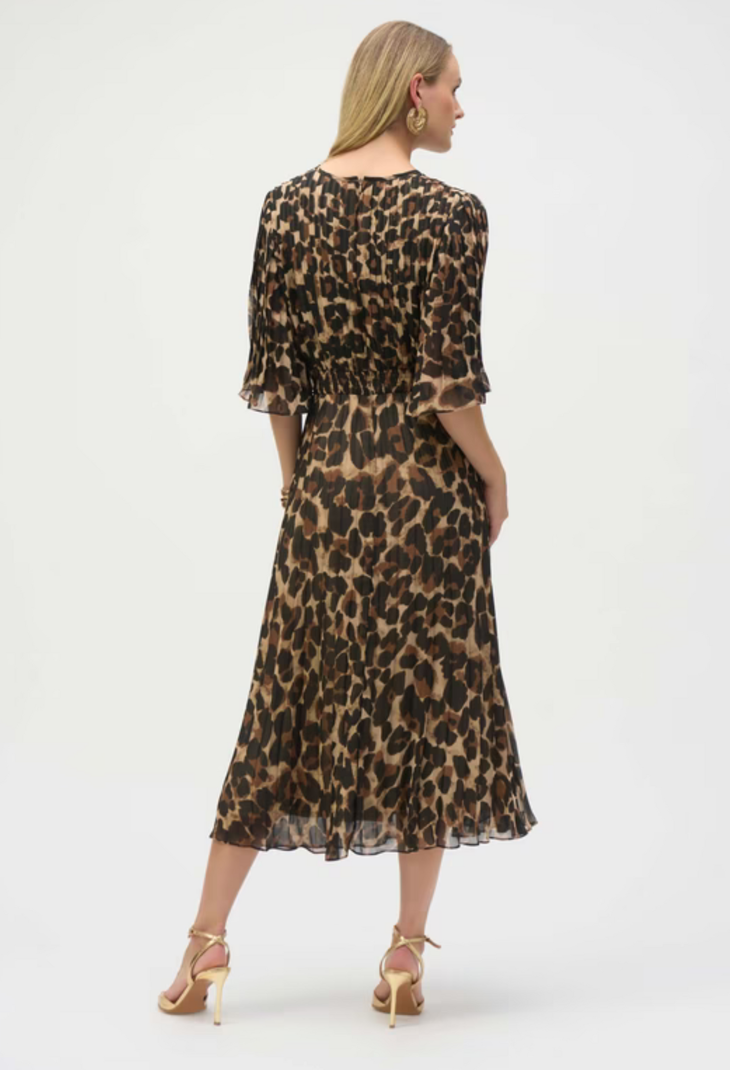 Midi Wrap Animal-print Dress