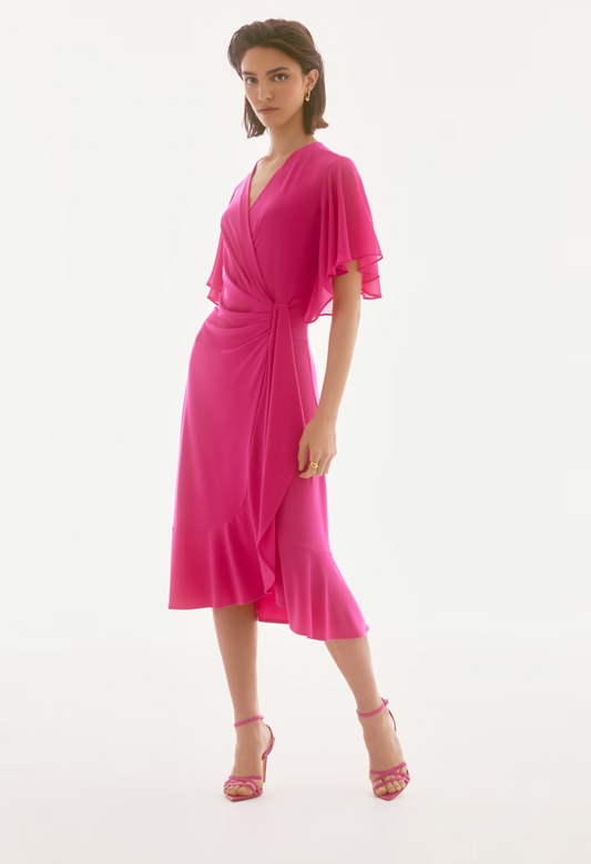 Knee-length Wrap Dress Style