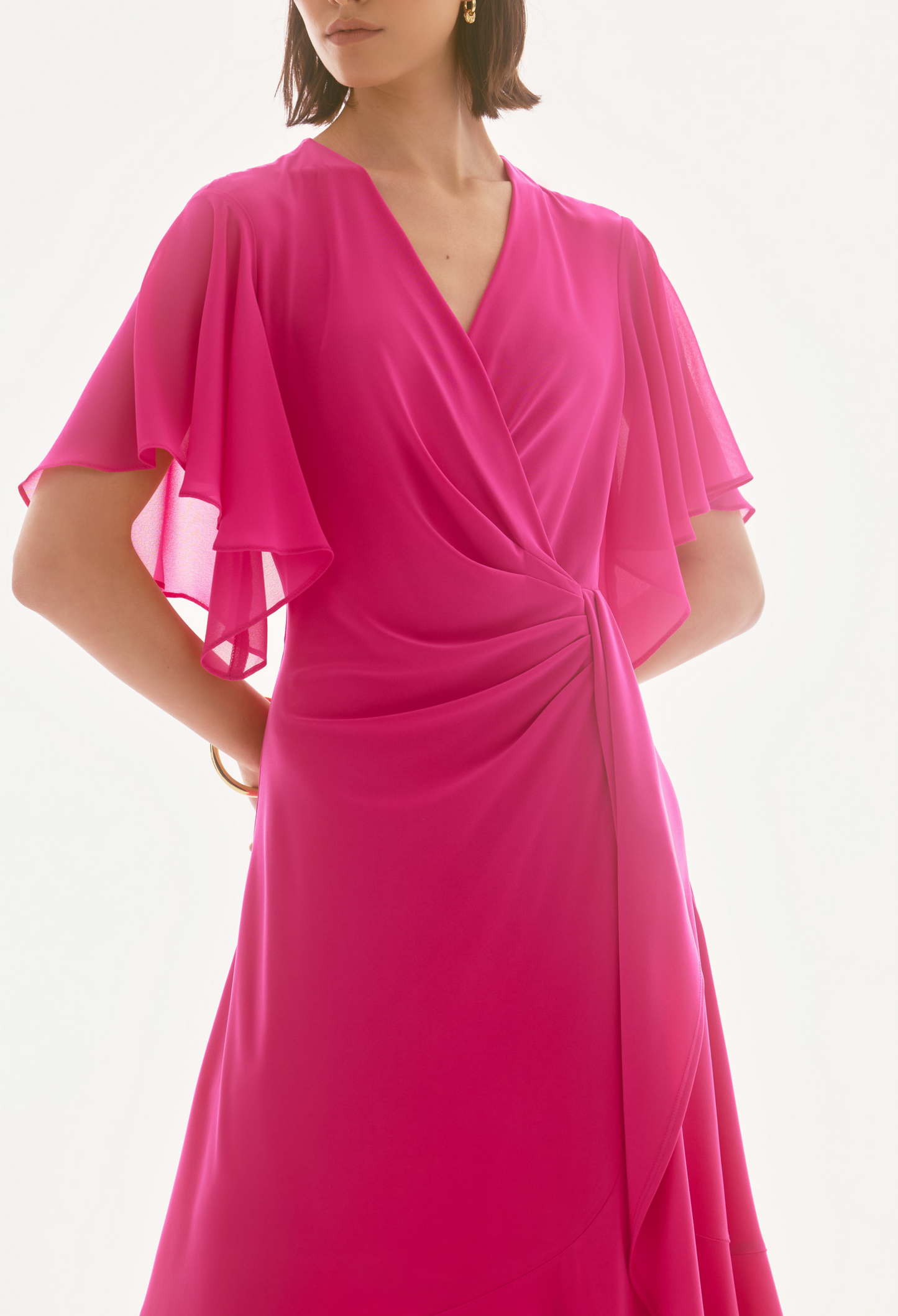 Knee-length Wrap Dress Style