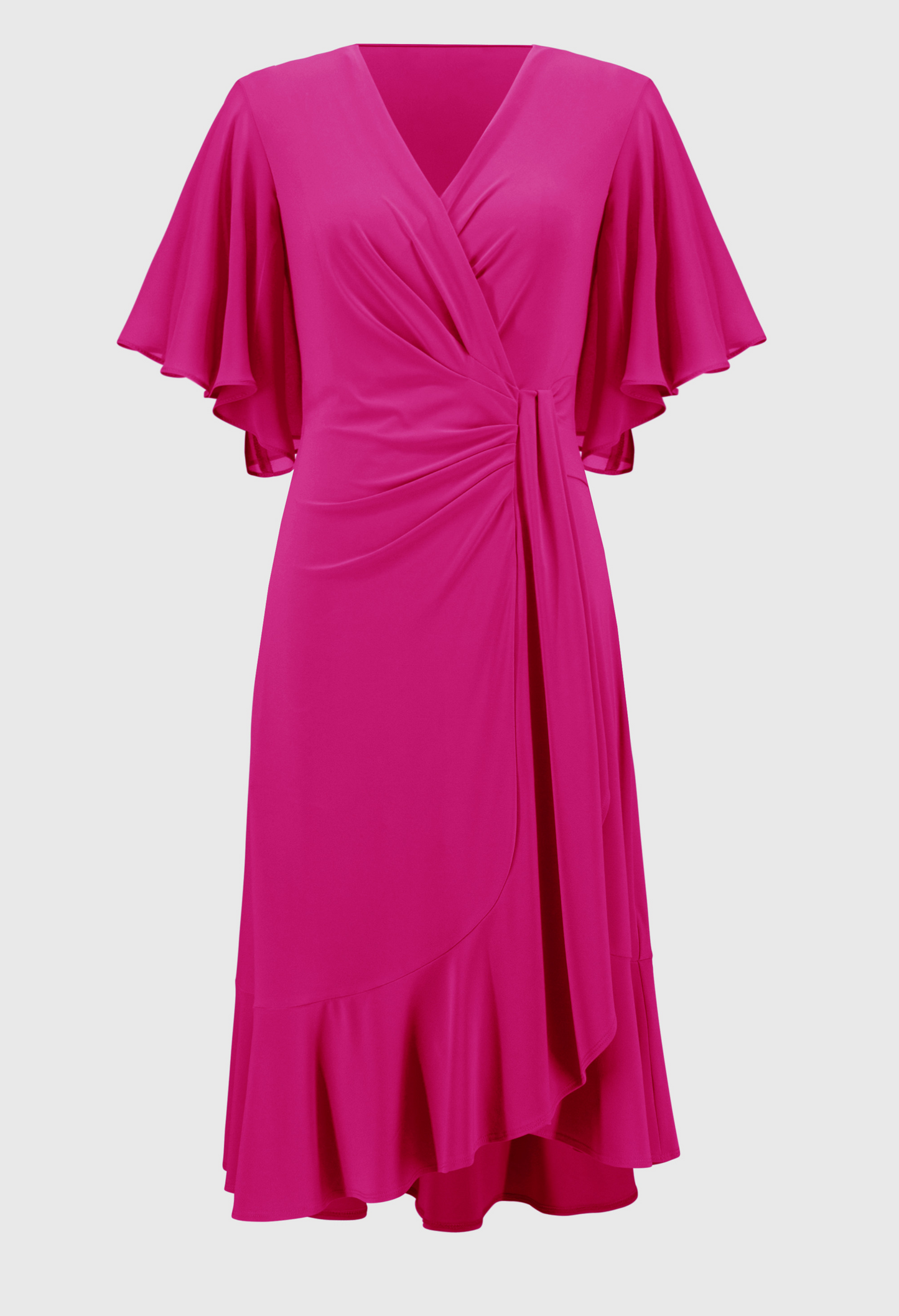 Knee-length Wrap Dress Style