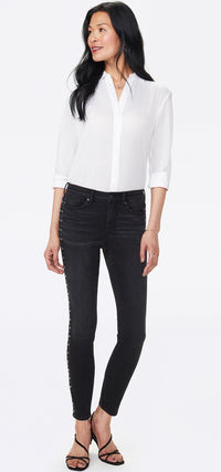 Ami Skinny Jeans With Studded Side Seams