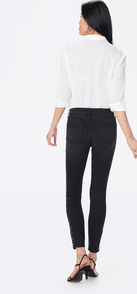 Ami Skinny Jeans With Studded Side Seams