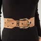 Faux Suede Chain Adjustable Waist Belt