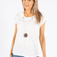 Cap Sleeve Necklace Detail Top