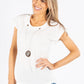 Cap Sleeve Necklace Detail Top