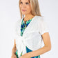 Tie Front Short Sleeve Shawl