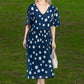 Plisse Pop Over Polka Dot Dress